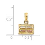 14K Two-Tone Moveable 3-D Pink Lobster In Trap Charm - Image 4