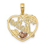 14k Two-Tone Heart with #1 MOTHER Charm - Image 4