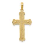 14K Two-tone Engraved Crucifix Charm - Image 4