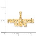 14k FIREFIGHTER'S WIFE Charm - Image 3