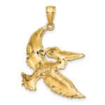 14K with White Rhodium Flying Pelican Charm - Image 4