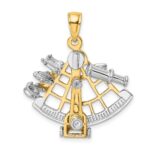 14k Two-tone 3-D Moveable Sextant Charm