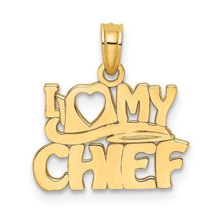 14k I LOVE MY CHIEF Charm