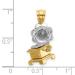 14K Two-Tone 3-D Moveable Phonograph Charm - Image 3