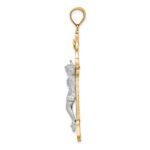 14k Two-tone INRI Crucfix Pendant - Image 2
