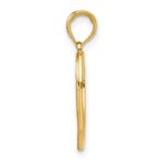 14k and White Rhodium Hope In Heart with Flowers Charm - Image 2