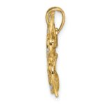 14k Two-tone Diamond-cut Butterfly Charm - Image 2