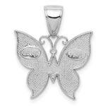 14K White Gold Butterfly Pendant - Image 3