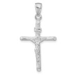 14k White Gold Crucifix Pendant