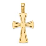 14K and White Rhodium Cross Charm - Image 4
