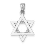 14K White Gold Star Of David Charm - Image 4