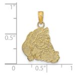 14K Textured Flat Santa Face Charm - Image 3