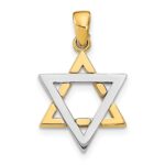 14K Two-Tone Star Of David Charm