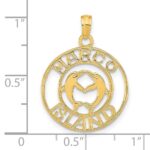 14K MARCO ISLAND with Dolphins Circle Pendant - Image 3