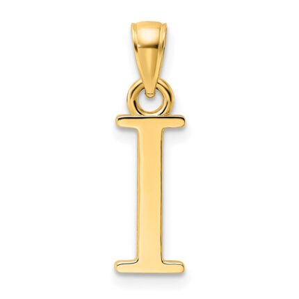 14K Polished Letter I Pendant