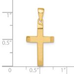 14k Satin/Polished Beveled Small Latin Cross Pendant - Image 3