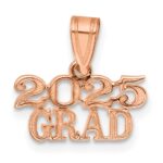 14K Rose Gold Polished 2025 GRAD Charm