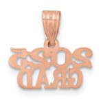 14K Rose Gold Polished 2025 GRAD Charm - Image 3