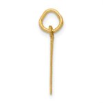 14k Small Elongated Number 17 Charm - Image 2