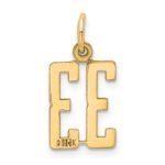 14k Small Elongated Number 33 Charm - Image 3