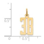 14k Small Elongated Number 38 Charm - Image 4