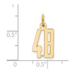 14k Small Elongated Number 48 Charm - Image 4