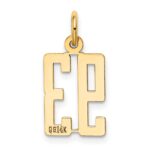 14k Small Elongated Number 93 Charm - Image 3
