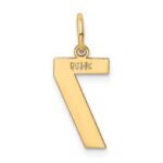 14k Medium Polished Number 7 Charm - Image 3