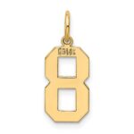14k Medium Polished Number 8 Charm - Image 3