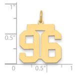 14k Medium Polished Number 96 Charm - Image 2