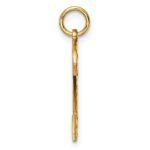 14k Large Brushed Diamond-cut Number 2 Charm - Image 2