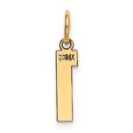 14k Small Polished Number 1 Charm - Image 3