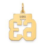 14k Small Polished Number 63 Charm - Image 3