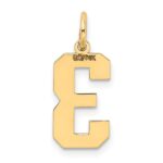 14k Medium Satin Number 3 Charm - Image 3