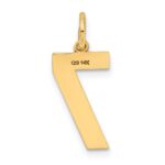 14k Medium Satin Number 7 Charm - Image 3