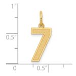 14k Medium Satin Number 7 Charm - Image 4