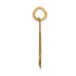 14k Medium Satin Number 44 Charm - Image 2