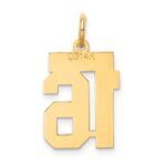 14k Small Satin Number 16 Charm - Image 3