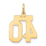 14k Small Satin Number 40 Charm - Image 3