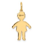14k Plain Polished Small Boy Charm - Image 4