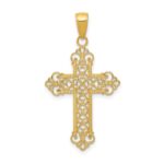 14k Fleur De Lis Cross Charm
