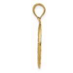 14k Polished and Satin Solid Miraculous Medal Oval Pendant - Image 3