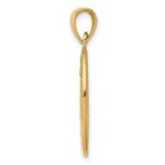 14k Polished and Satin Solid Miraculous Medal Oval Pendant - Image 2