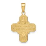 14k Polished 4-Way Medal Pendant - Image 3