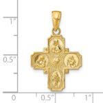 14k Polished 4-Way Medal Pendant - Image 4