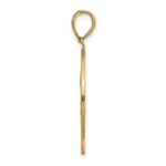 14k Polished and Satin Solid Saint Christopher Medal Round Pendant - Image 2