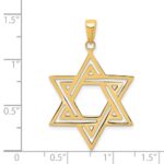 14k Solid Polished Cut-out Star of David Charm - Image 4
