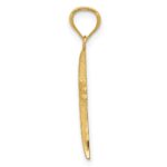 14k Satin Diamond-cut Cross Charm - Image 2