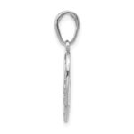 14k White Gold I LOVE YOU 2-Piece Break-Apart Heart Charm - Image 3