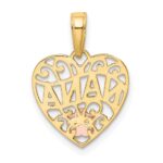 14k Two-tone NANA Heart Pendant - Image 3